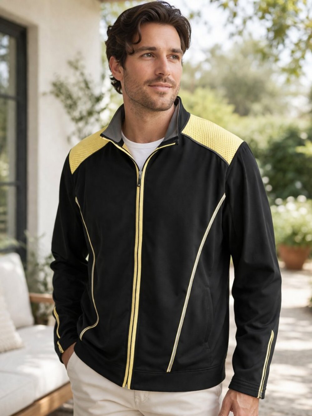 Men's Black and Yellow Jacket